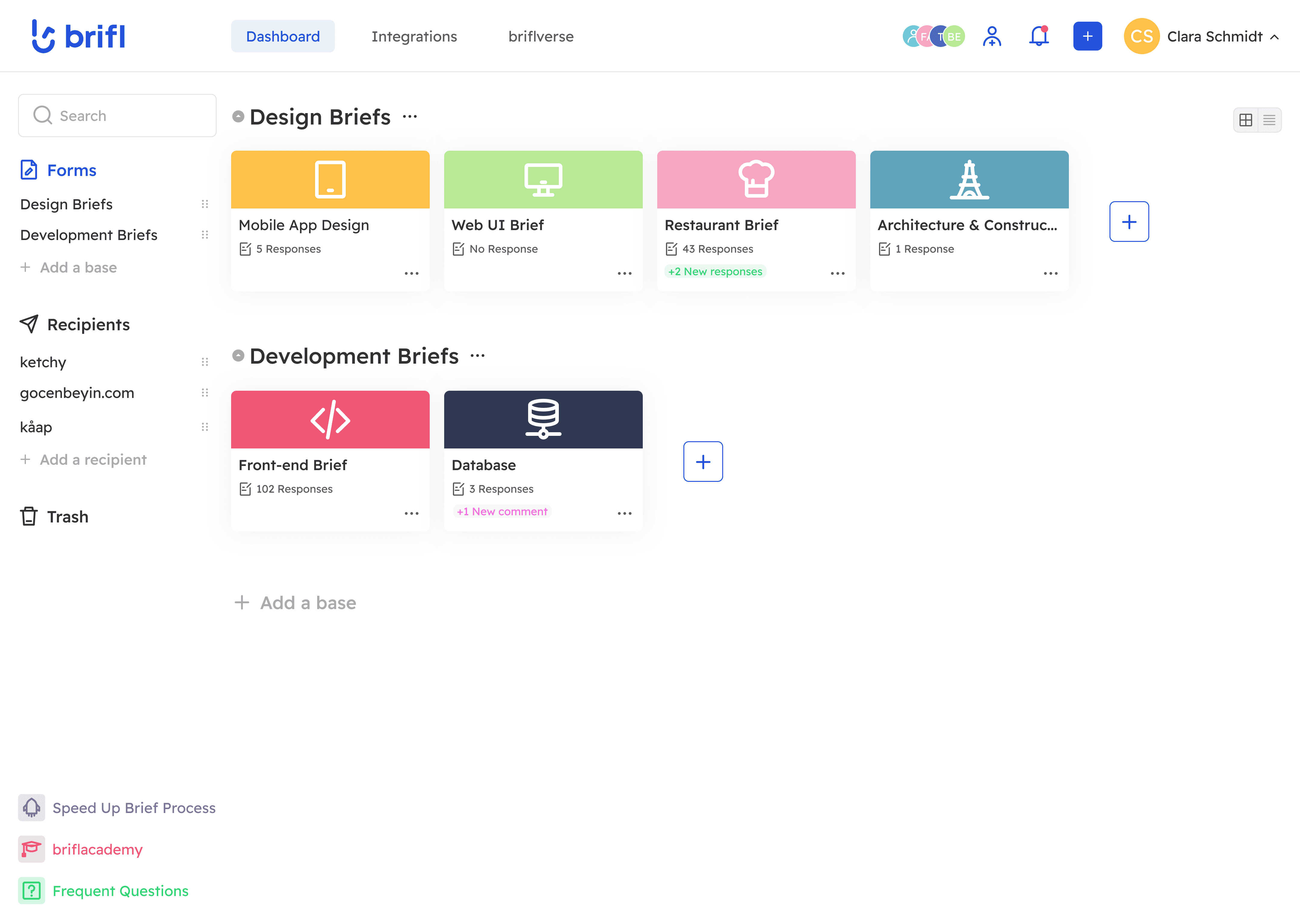 form builder dashboard user interface design