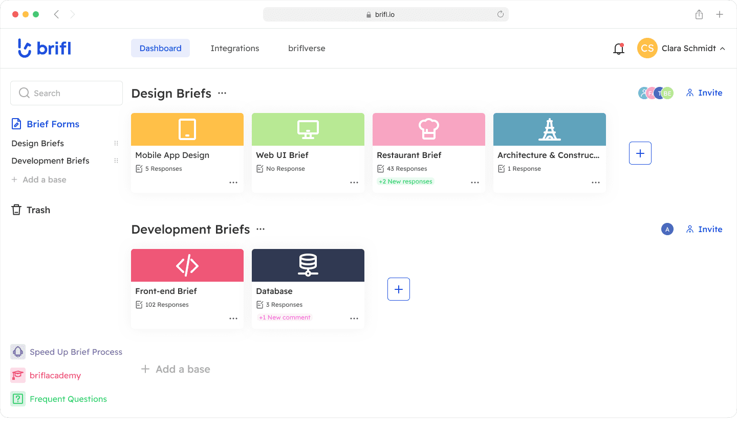 brifl form builder application product demo