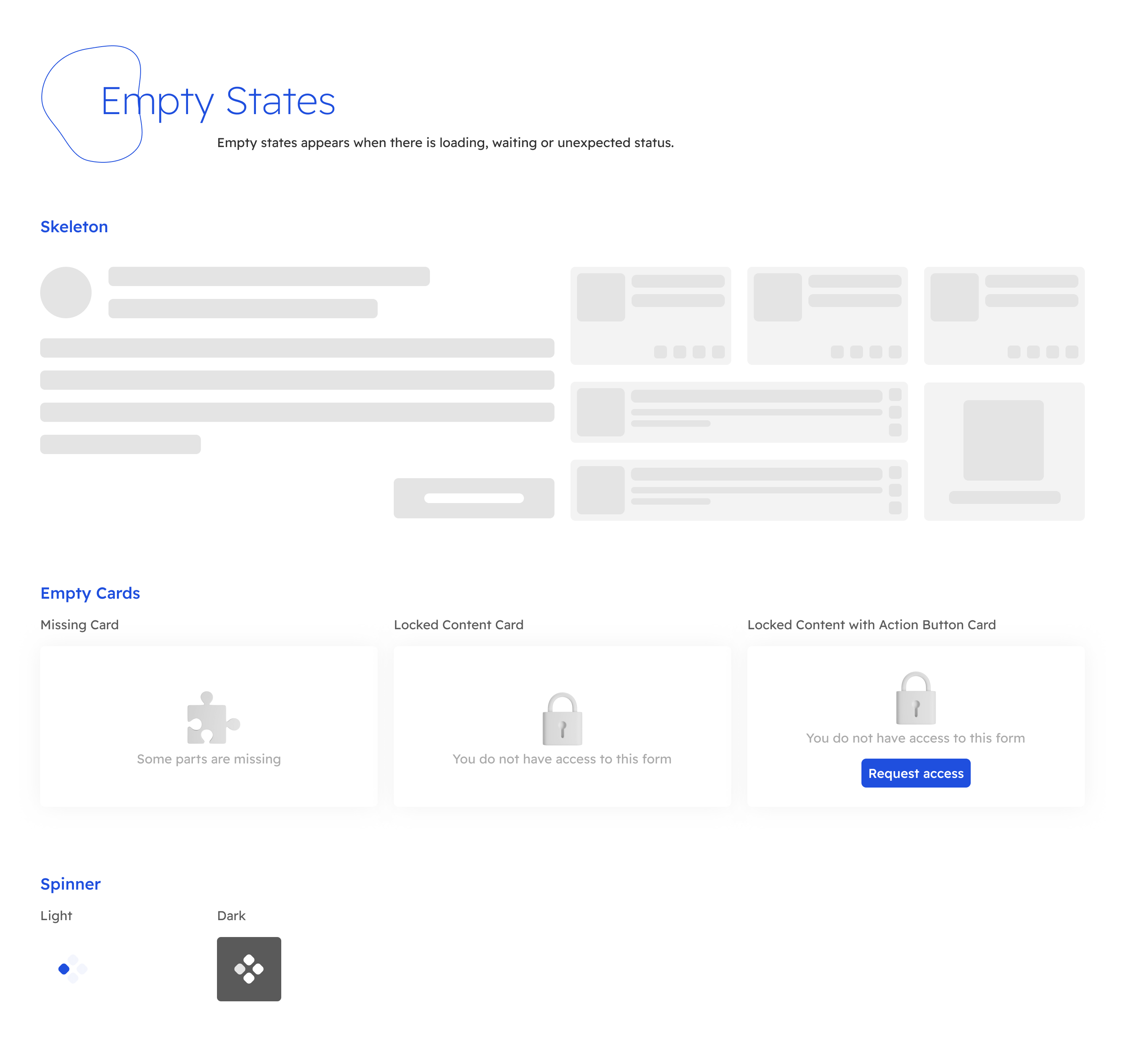 brifl design system empty states component ui element